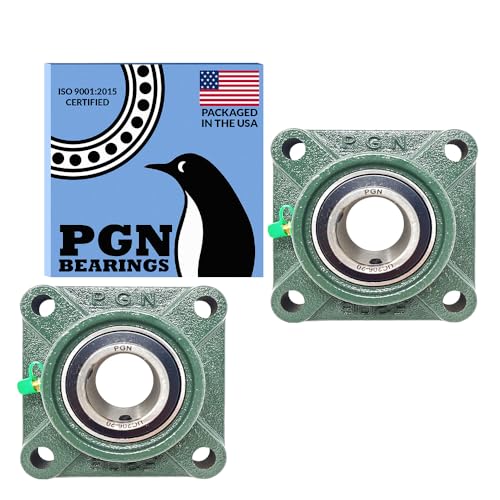 Image of PGN UCF206-20 (2 Pack) Square Flange Bearing 1-1 /4 inch Bore