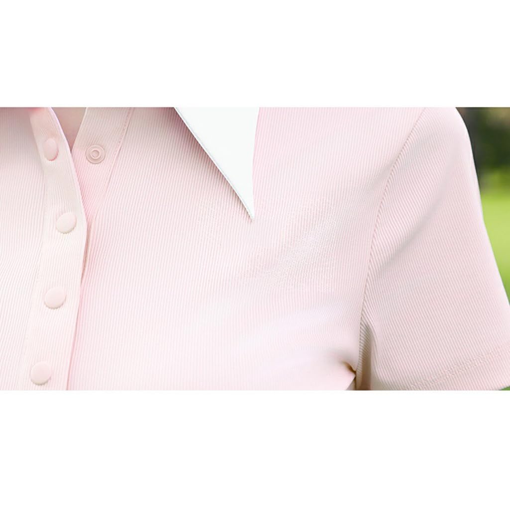 Polo da Donna Estive Leggere A Maniche Corte Casual vestibilità Asciutta per Palestra E Corsa