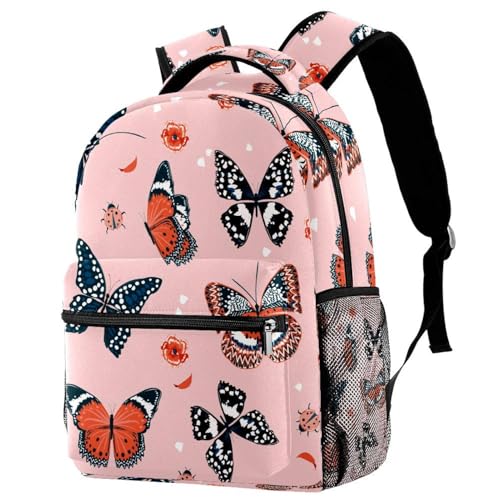 Sac à dos ordinateur portable voyage multicolore 40cm avec motif rigolo alpaga et cactus