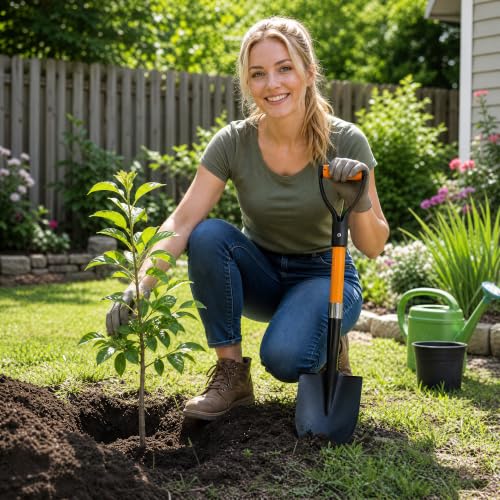 Mini pala de jardín de 28 pulgadas con mango de fibra de vidrio miniatura 6