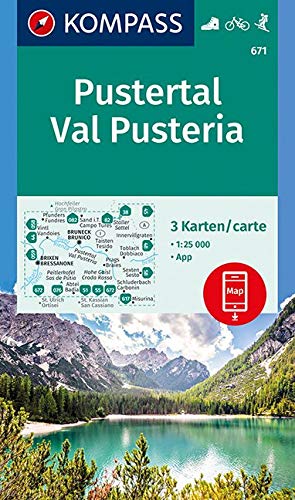 Télécharger Kompass WK671 Pustertal / Val Pusteria: 3-delige Wandelkaart 1:25 000 PDF Ebook En Ligne