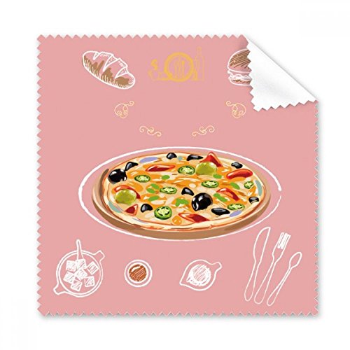 Écran téléphone propre avec le chiffon de nettoyage Italie pizza tomate tissu 5pcs