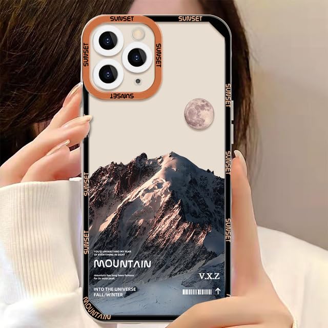 Landscape Stamp Label Phone Case for iPhone 13 11 14 Pro Max Cases 12 Mini 7 8 Plus XSMax XR SE 2022 2020 Soft Back Cover