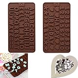 🍰 🎂 [MEHRFACHVERWENDUNG] Kann für Pralinen, Bonbons und Eiswürfel verwendet werden. Machen Sie eine Kuchendekoration mit Buchstaben. Buchstaben und Zahlen werden als Dekoration verwendet und können auch für Familie und Freunde, Kindergeburtstagsfeiern oder Partys verwendet werden.