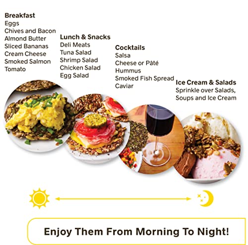 Ella’s Flats® Variety All Seed Savory Crisps – All Natural, Gluten Free, Good Source Of Protein, High Fiber, Vegan And Keto Friendly (Variety 3 Pack) #TOP5