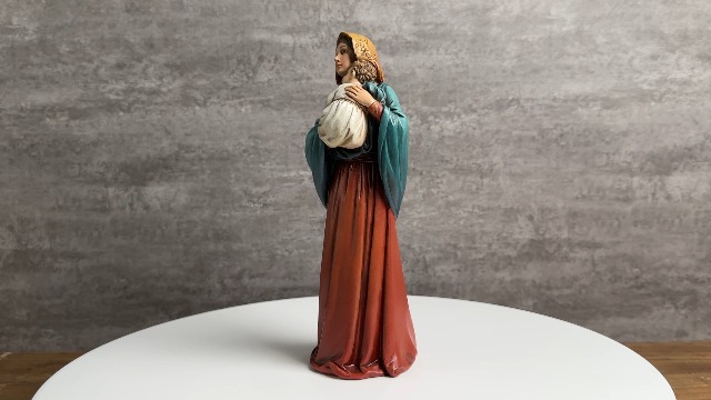 Estatua Virgen María Católica 9.3 in Resina Multicolor miniatura 7