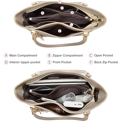 Image of FOXLOVER Soft Genuine Leather Medium Purses for Women Tote Bag Handbags with Top-handles Shoulder Satchel Purse