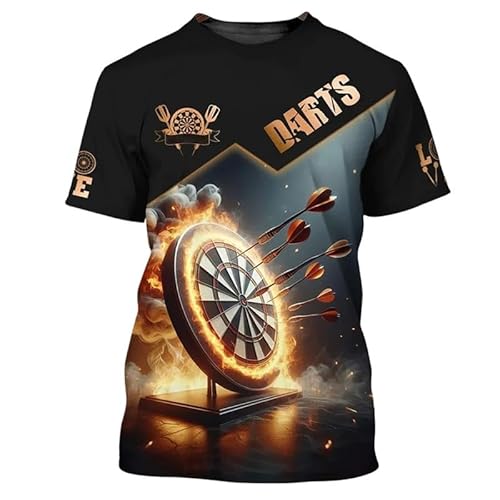 HuazomeeHZM Men/Women Flame Darts 3D Printed T Shirt Cool Th