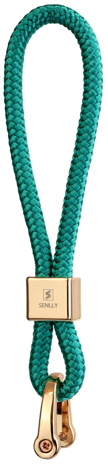 Senlly Unisex 112 Forest Green Car Keychain Holder, Original Minimalist Design Finger Lanyard Strap For Key Fob