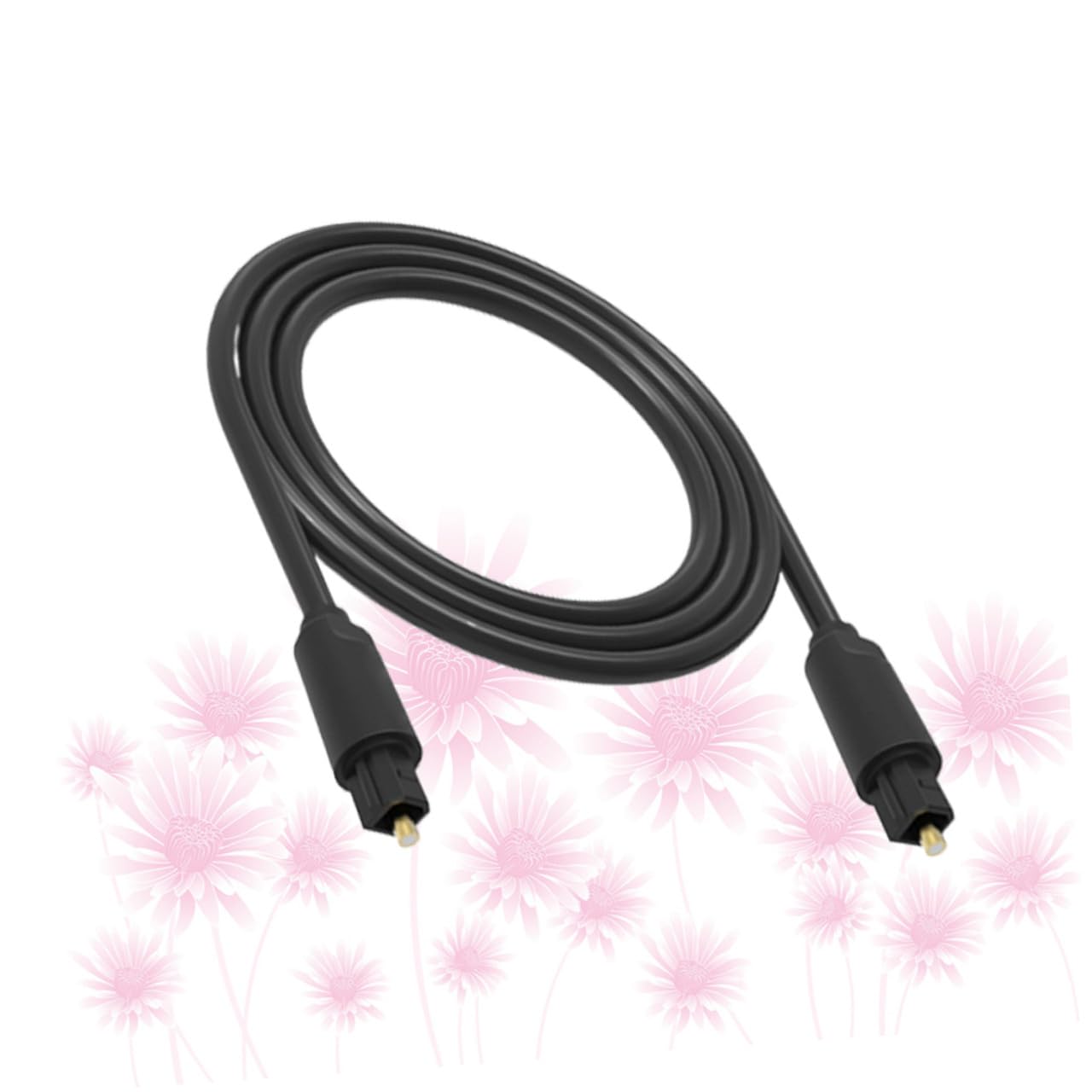 Artibetter 3pezzi Cavo Audio Ottico Fibra Cavo Digitale Per Amplificatore e Altoparlanti Connettori Cubo e Rimovibili Nero