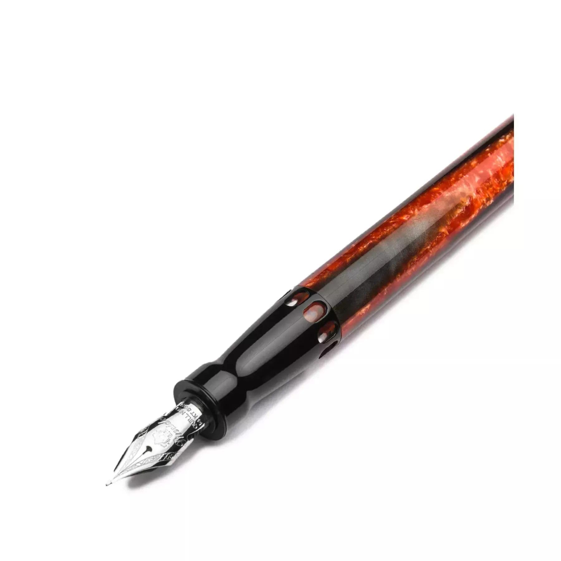 Pineider Arco Firefox - Penna Stilografica Edizione Limitata 888 Pezzi, Pennino In Oro 14kt Hyperflex, Rosso/nero - 4