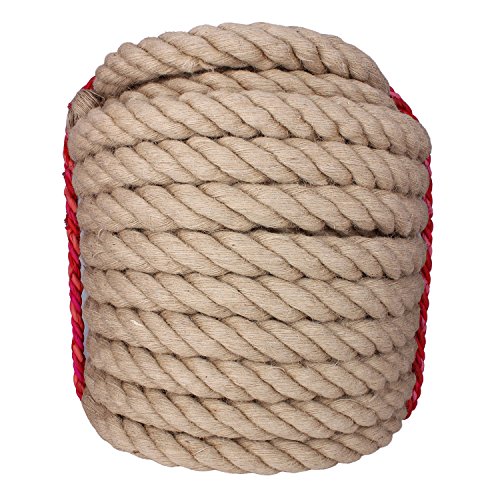 Get Special Price Twisted Manila Rope Jute Rope 100 Feet Natural Jute Twine Hemp Rope 1-1/2-Inch Diameter Twine Burlap Rope