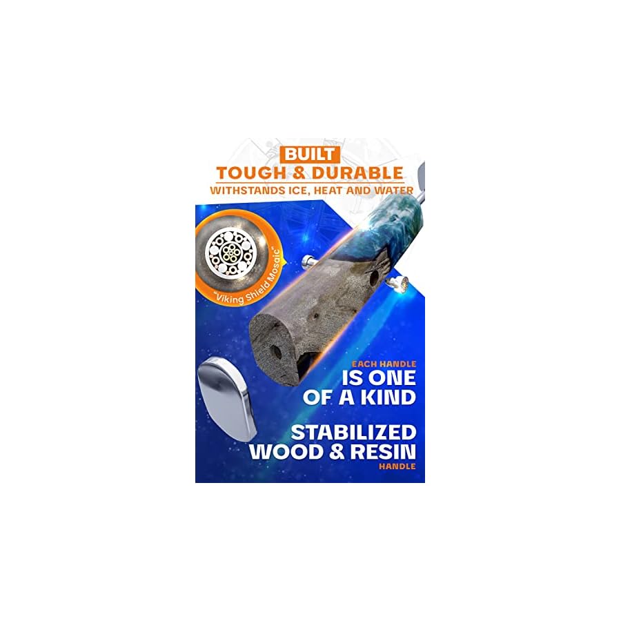 Dalstrong Chef Knife - 8 inch - Valhalla Series - Premium 9CR18MOV HC Steel - Celestial Resin & Wood Handle - Razor Sharp - Kitchen Cooking Chef's Knife - Leather Sheath