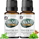 OraMD 4-in-1 Original Strength Tooth Oil- Clinically Tested Gum Disease Treatment, Gingivitis Treatment, Periodontal Disease Treatment, Sensitive Teeth and Gums - All-Natural Solution (2-Pack)