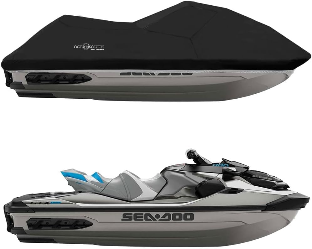 Oceansouth SEA-DOO GTX Limited 300 Jet Ski Cover – Custom Fit PWC Cover – Trailerable & Storage – Waterproof, UV Resistant, Breathable Marine Fabric