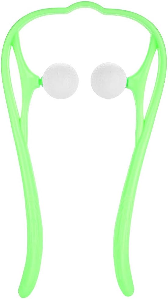 Roller Ball Self Neck Massager,Shoulder Neck Back Pain Relieve Massage Tool Point Manual Self Muscle Massage Myofascial Release Tools(Green)