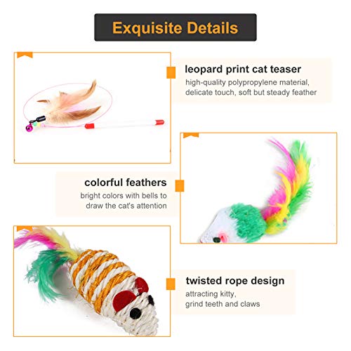 Conjunto de brinquedos interativos para animais de estimação Adaskala 12 PCS, incluindo trailer de p