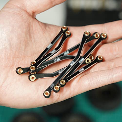 INJORA Hohe Clearance Links CNC Aluminium Link für 1/18 TRX4M Upgrade RC Crawler, Schwarz