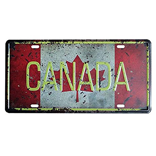 Eureya Canada Automatique de Voiture de Plaque d'immatriculation Tag Home/Cafe Bar/Pub/Restaurant/Salon Décoration Murale Poster Vintage Plaque 6