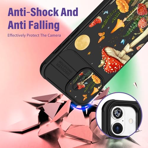 Image of Funermei for iPhone 17 Case - Women Girls Cute Phone Cover Pretty Girly Aesthetic Black Butterfly Unique Design with Slide Camera Cover and Dual Protection Funda for iPhone 17 Case