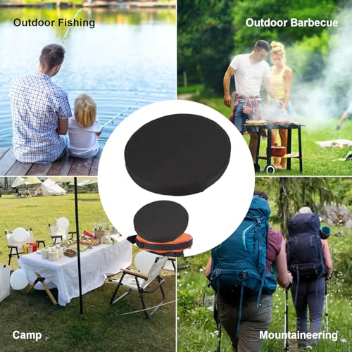 Image of Telescopic Stool Cushion with Memory Foam, Round Thickened Collapsible Stool Chair Pads, Retractable Folding Stool Cushion with Elastic Strap, Fits Round Retractable Folding Stools, 1 Pack