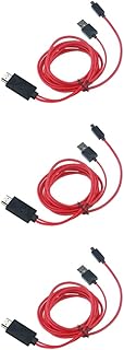 UKCOCO 3Pcs Adaptador USB Adaptador USB A Adaptador Cabo Mhl Telefone Para Tv Cabo Micro USB Cabo De 65 Pés Adaptador Mhl Mesma Tela Linha Adaptador De Pé Cabo Tela Fundida S3