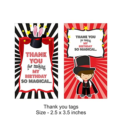 Image of PRETTY UR PARTY Magic Party decorations Kit - 80 pcs includes Bunting, balloons, thank you, centerpiece, danglers, Magic Party Supplies, Magic Birthday Party Decor, Banner for Girls Boys Kids