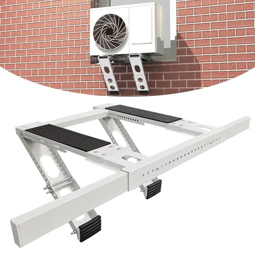 No Drilling Air Conditioner Support Bracket, Adjustable Window AC Bracket Fits Single & Double-Hung Windows, Heavy Duty Steel Holds Up to 220lbs for 5000-24000 BTU Units