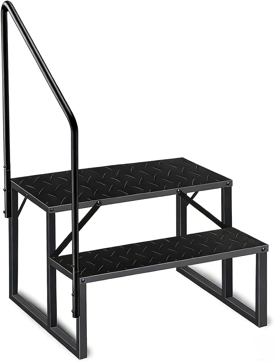 Escalera para piscina con 2 peldaños y barandilla miniatura 1