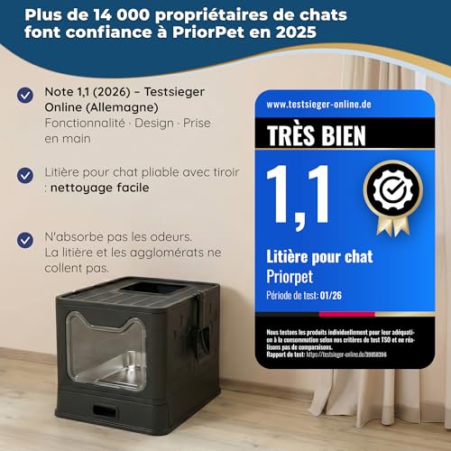 Bac à litière pour chat en inox idéal pour garder un salon propre et sans odeur - 6