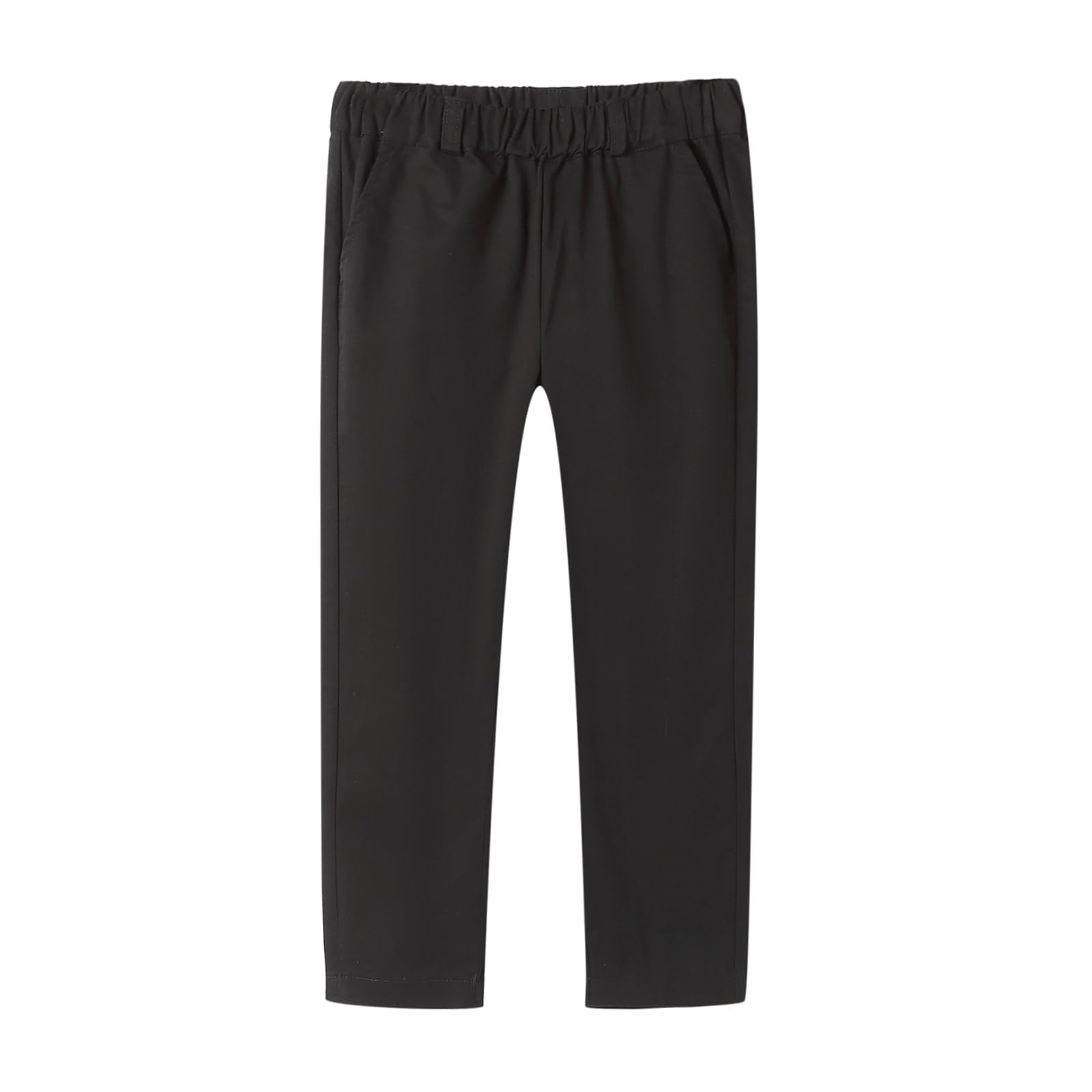 Mud Kingdom Pantalones Largos de Chino para Niños Pequeños Botones Ajustables de Color Sólido de Algodón para El Ocio Escolar y La Moda en Todas Las Estaciones 4-12 años