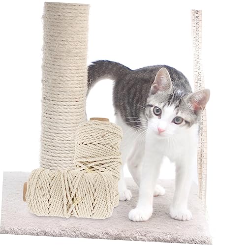 WOONEKY 1 Rolo Gato Escalando Corda Fio De Sisal Natural Corda Decorativa Corda Náutica Fio De Sisal