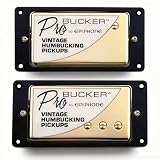1 Set ProBucker Alnico 2 Classic Vintage Humbucker Bridge&Neck Pickups Braided Wire Gold
