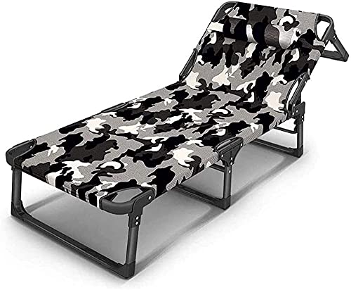 Chaise longue pliante inclinable avec dossier réglable multiposition