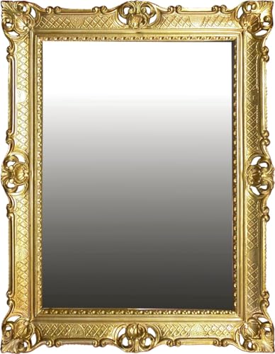 Lnxp Espejo grande oro oro marco barroco falso vintage cm 90 x 70 cm
