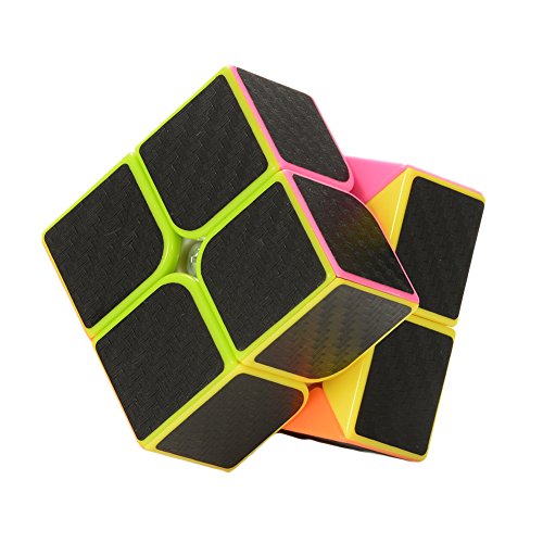 Twister.CK 2x2 Speed Cube,Durable with Vivid Color and Carbon Fiber Sticker,Turns Quicker and Smoother Than Original,Smooth Magic Cube Puzzles,Brain Teasers for All Ages. (2x2)