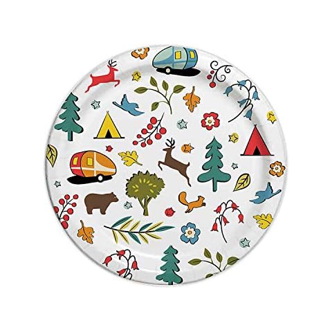 Camp Casual Eco-Friendly 8 1/2" Paper Plates 24 ct - Into The Woods, Medium Cover