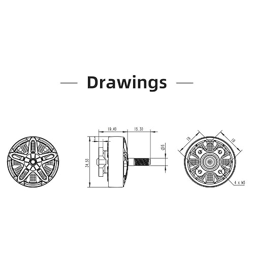 Miniatura 9 de Rekon 2806.5 1250KV 4-6S Motor sin escobillas para aviones Super Light de largo alcance Palillo de dientes Drone