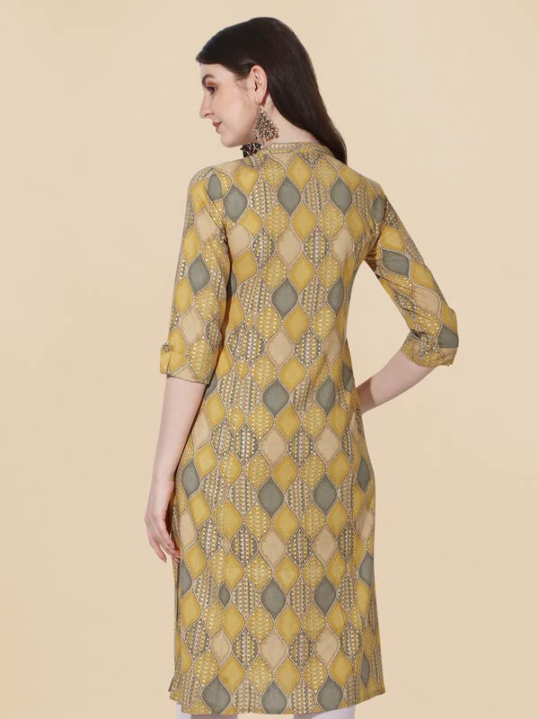 Image of MIRCHI FASHION Women's Straight Fit Paisley Printed And Embellished Kurta Set with Dupatta and Trouser