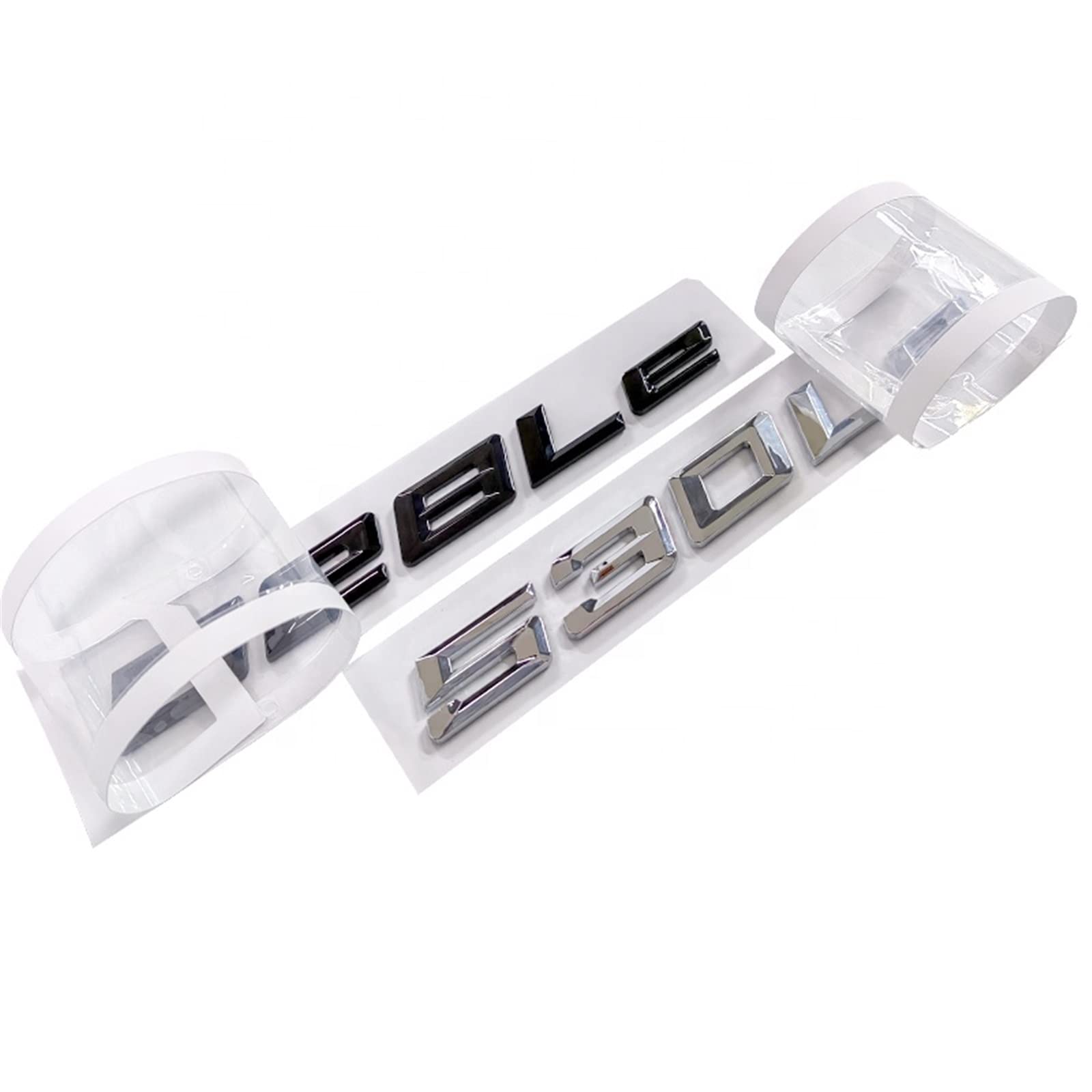 LAZIRO 3D ABS Noir Chrome Lettres Pour Logo De Voiture Fit Pour BMW