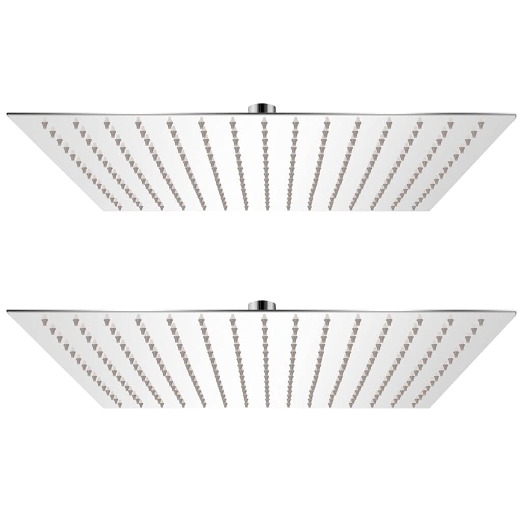 2 cabezales de ducha de lluvia de acero inoxidable 40 x 40 cm cuadrados con 224 boquillas antical, montaje en pared y techo, ahorro de agua, cabezal de ducha de alta presión para baño de
