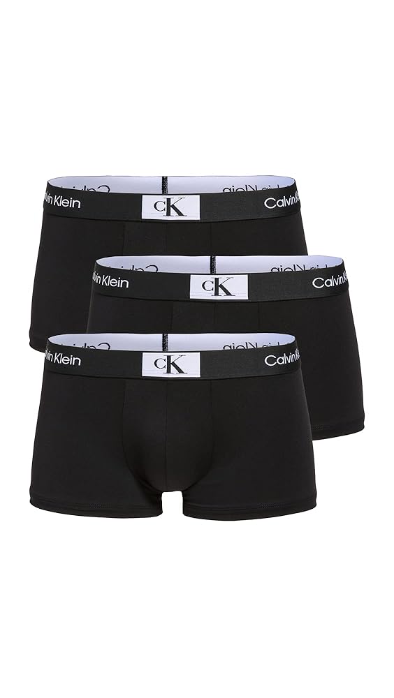 トランクス   Men's Underwear 3-Pack Low Rise Black Amazon.com: Calvin Klein underwear Men's Low Rise Trunks 3
