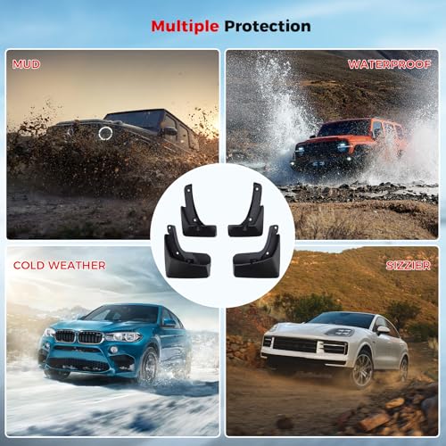 Image of 4PCS Mud Flaps Splash Guards, 2025 Mud Flaps, Protect Car from Scratches, Crafted from ABS Material, No Drilling Required, Decorate and Protect Car Paint