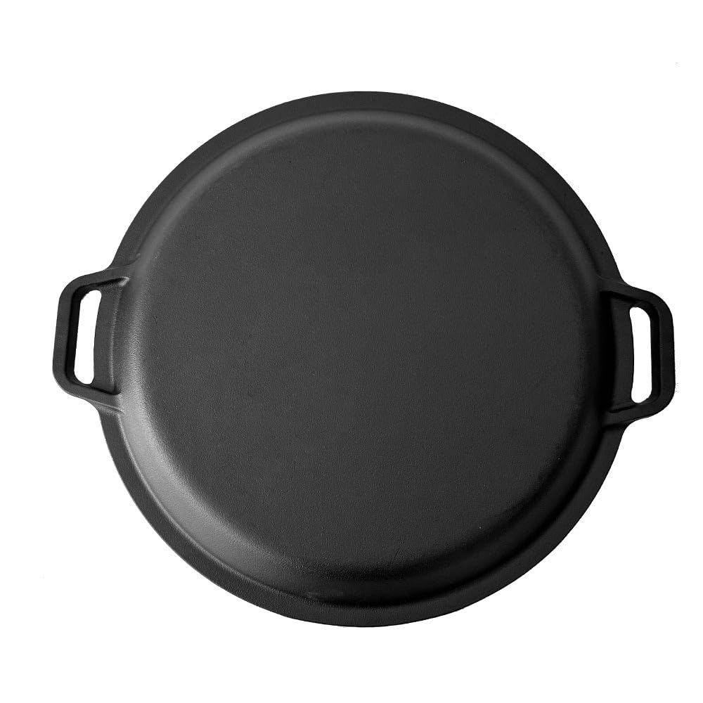 Wok Kasan aus Gusseisen 12 L mit Grilldeckel Kazan