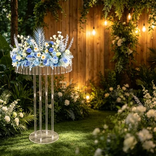 Soporte para flores de acrílico transparente para boda y centros de mesa altos 7