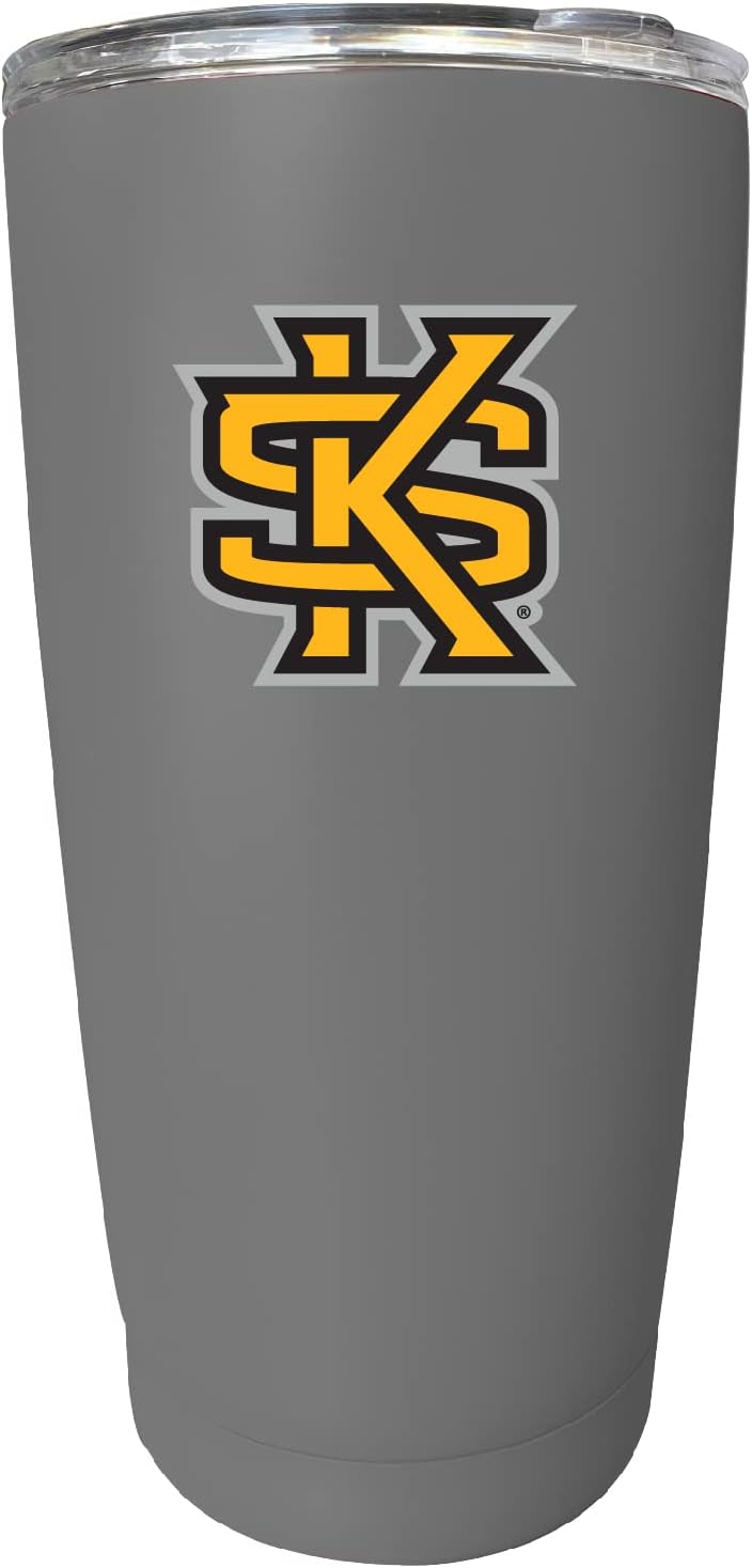 R and R Imports Kennesaw State University 16 oz Stainless Steel Insulated Tumbler Gray Officially Licensed Collegiate Product