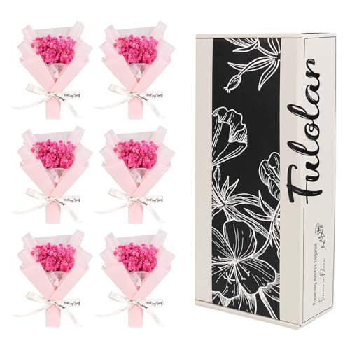 6 Pack Mini Bouquet de Flores Secas Preservadas miniatura 1