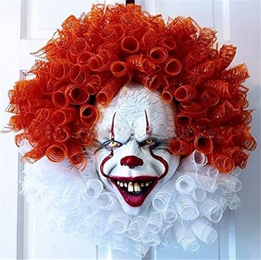 まぜ太 2023 Halloweenセット☆ xxdx Halloween Clown Mask Wreath, Jack Skellington Halloween