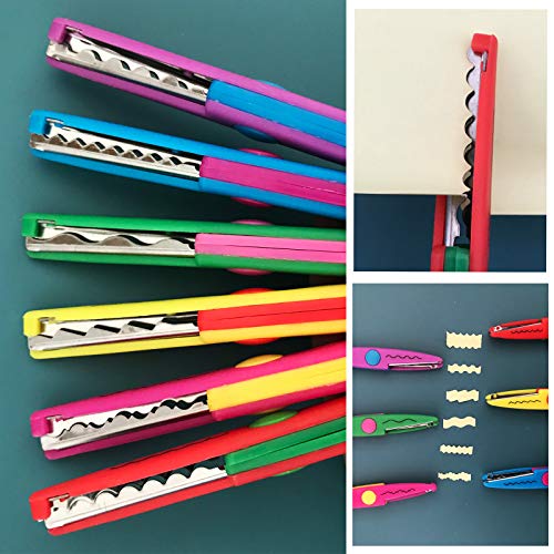 14Pcs Creative Scissors & Craft Punch, 6 Different Patterns Edging Scissors + Paper Punch For Teachers Kids Diy Photo Scrapbooking Album - Colorful #TOP2