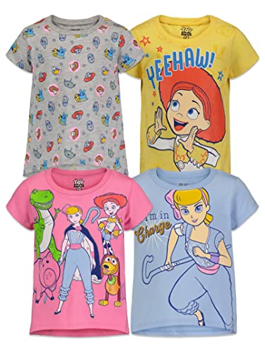 Disney Toy Story Girls 4 Pack Short Sleeve T-Shirts
